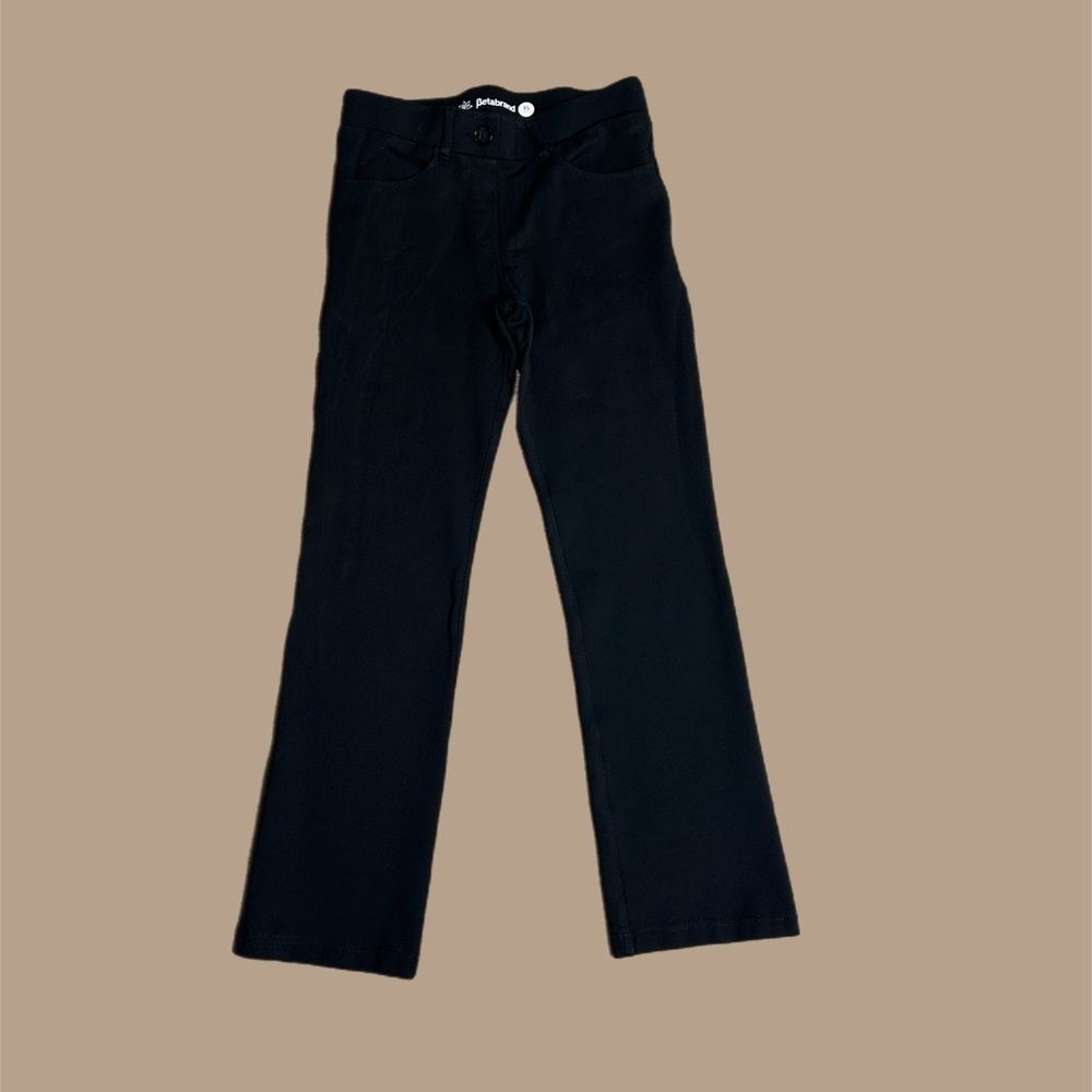 Betabrand Women’s Soft Mid-Rise Ankle Straight Leg Pants Black Sz XS/S Petite